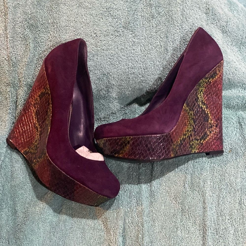 Purple Wedge Heel